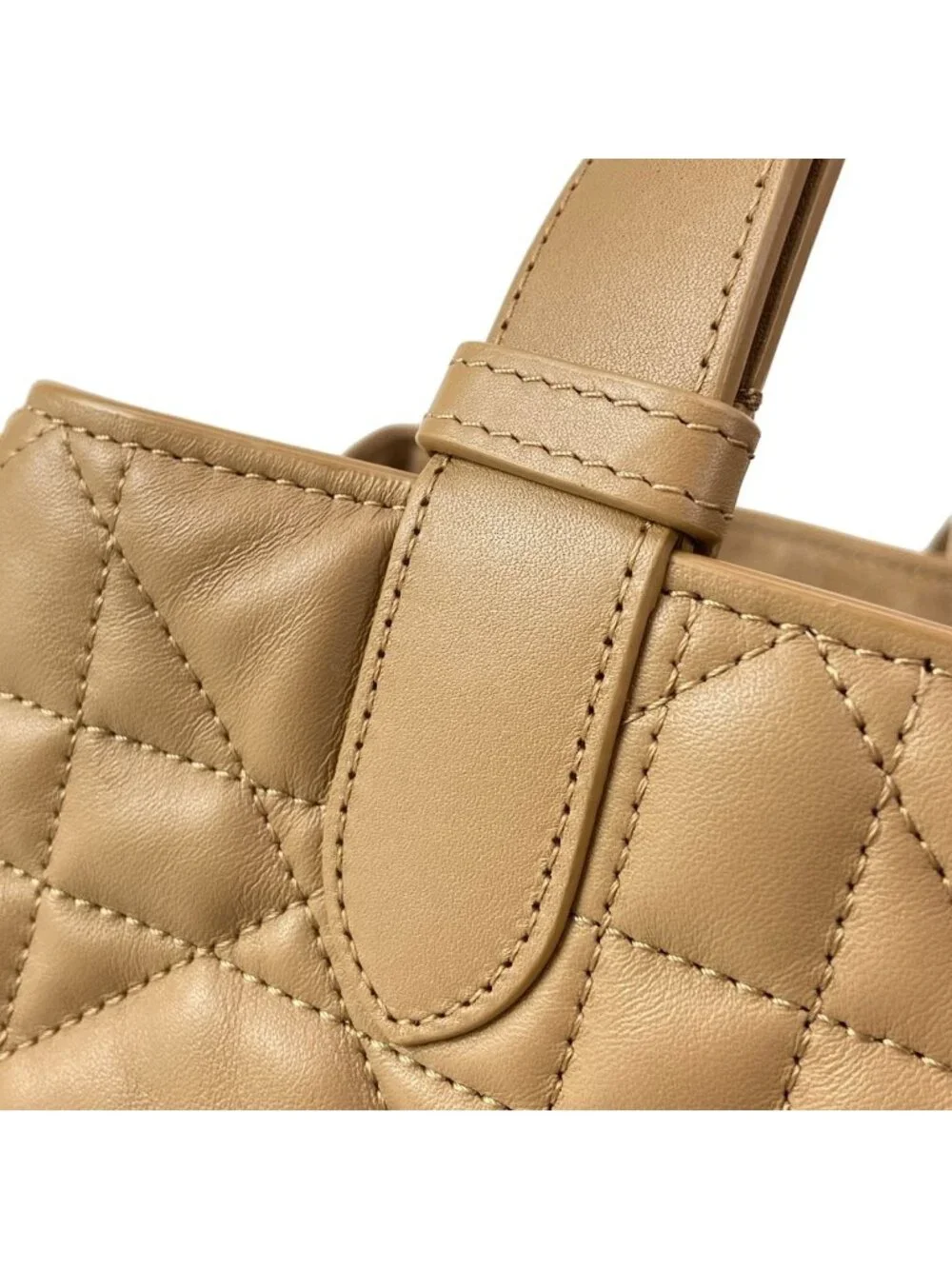 Dior Tote Bag Toujours Medium Light Brown Macro Cannage
